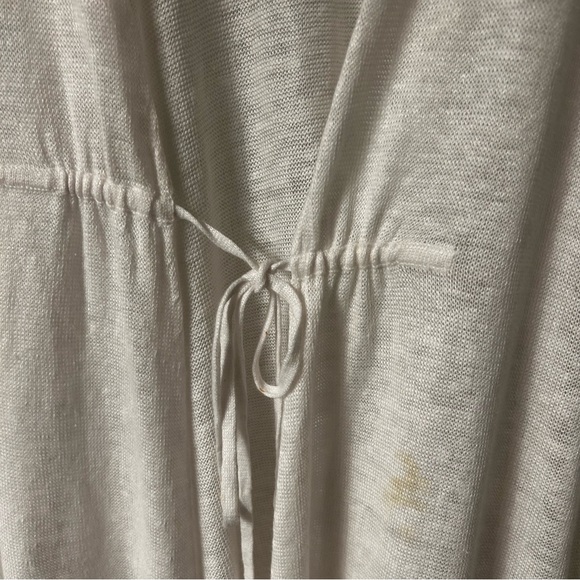 Eileen‎ Fisher White Linen Knit Tie Front vest. Size XL - Picture 6 of 14